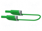 Test lead | 25A | banana plug 4mm,both sides | Len: 1.5m | green