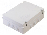 Enclosure: junction box | X: 334.5mm | Y: 414.5mm | Z: 128mm | IP55 | grey