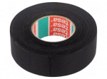 Fabric tape | PET wool | W: 25mm | L: 25m | black
