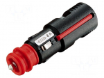 Cigarette lighter plug | screw terminal | 8A | Sup.volt: 12&divide;24VDC