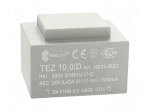 Transformer: encapsulated | 10VA | 400VAC | 24V | 416.6mA | IP00 | 280g