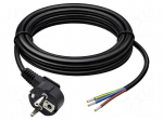 Cable | 3G0.75mm2 | CEE 7/7 (E/F) plug angled,cables | PVC | 1.5m