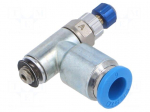 Throttle-check valve | 0.2&divide;10bar | zinc casting chrome | 115l/min
