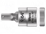 Socket: hex key-bit | inch,Hex Plus | HEX 9/64" | 1/4" | 28mm | Zyklop