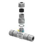 NLHC hermeetiline &uuml;hendusliitmik 0,5&ndash;2,5 mm&sup2;. 3 klemmiga. 24A. 450V. &empty;5&ndash;9 / 9&ndash;12 mm. IP68