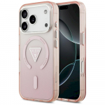 Case Guess IML Gradient Triangle Logo MagSafe for iPhone 17 Pro / pink