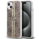 Guess GUHCP15MH4PSEGW iPhone 15 Plus / 14 Plus 6.7" brown hardcase IML 4G Gold Stripe