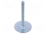 Foot of pin | Base dia: 80mm | M12 | steel | Plunger length: 125mm