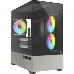 Sharkoon MK7 ARGB, tower case black, tempered glass x 2