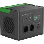 Schneider Electric Schneider portable OffGrid power station 730 (black/green, lithium-ion battery 738Wh, 2x 230V 700W, 3x USB-A QC, 2x USB-C PD)
