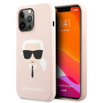 Karl Lagerfeld KLHCP13LSLKHLP Hardcase Silicone Karl`s for iPhone 13 Pro / 13 6,1" / light pink