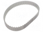Timing belt | T10 | W: 25mm | H: 4.5mm | Lw: 550mm | Tooth height: 2.5mm