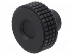 Knob | &Oslash;: 50mm | H: 33mm | technopolymer PP | &Oslash;mount.hole: 8mm | knurled