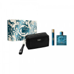 Set Versace: Eros, Eau De Toilette, For Men, 100 ml + Eros, Eau De Toilette, For Men, 10 ml + Versace, Zippered, GWP Textile Pouch, Black