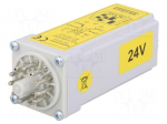 Timer | 0,25s&divide;12min | DPDT | 24VDC/8A,250VAC/8A | 24VAC | 24VDC | socket