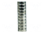 Magnet: permanent | NdFeB | 16N | &Oslash;: 9mm | H: 3mm | Plating: nickel | disk