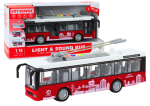M&auml;nguala | PC | Konsoolid | Tarvikud // M&auml;nguasjad ja m&auml;ngud lastele // Trolejbus Autobus 1:16 Światła Dźwięki Napęd Biało-Czerwony