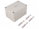 Enclosure: multipurpose | X: 94mm | Y: 130mm | Z: 81mm | TK PS | grey | IP66