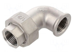Splice terminal: 90&deg; elbow | max.10.5bar | 1.4408 stainless steel