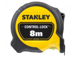 Measuring tape | L: 8m | Width: 25mm | plastic | Class: II | yellow