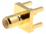 Socket | SMB | male | straight | 50&Omega; | THT | teflon | gold-plated