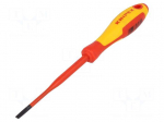 Screwdriver | insulated | slot | 4,0x0,8mm | Blade length: 100mm