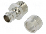Straight terminal connector | Thread: metric,inside | brass | IP40