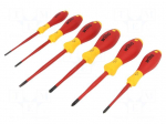 Kit: screwdrivers | Pcs: 6 | insulated | 1kVAC