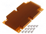 Heatsink: extruded | grilled | BGA | golden | L: 117mm | W: 61mm | H: 11.4mm