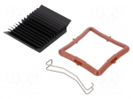 Heatsink: extruded | grilled | BGA | black | L: 37.5mm | W: 37.5mm