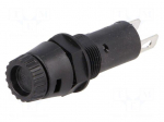 Fuse holder | cylindrical fuses | 5x20mm | 10A | Mounting: on panel