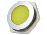 Indicator: LED | flat | 12&divide;14VDC | Cutout: &Oslash;22mm | IP67 | metal