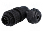Connector: circular | plug | male | IP67 | CA | PIN: 7(6+1) | 6+PE | 250V