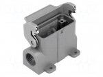 Enclosure: for Han connectors | Han A | size 10A | with latch | M20