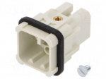 Connector: HDC | contact insert | male | S-D8 | PIN: 8 | size 3A | 10A