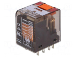 Relay: electromagnetic | 4PDT | Ucoil: 12VAC | 6A/250VAC | 6A/30VDC | 6A