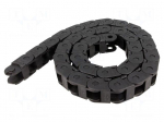 Cable chain | Series: Light | Bend.rad: 45mm | L: 986mm | Colour: black