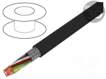 Wire | Li-2YCYv | 4x2x0,34mm2 | tinned copper braid | PVC | black | 50V