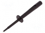 Test probe | 16A | black | Socket size: 4mm | Plating: nickel plated