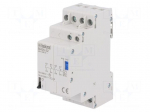Relay: installation | bistable | NC x2 + NO x2 | Ucoil: 230VAC | 25A