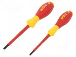 Kit: screwdrivers | Pcs: 2 | insulated | 1kVAC | Size: SL/PZ1,SL/PZ2