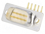 D-Sub | PIN: 9 | socket | male | on PCBs | angled 90&deg; | THT