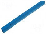 Heat shrink sleeve | glueless | 2: 1 | 76.2mm | L: 1m | blue | polyolefine