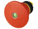 Switch: emergency stop | Stabl.pos: 2 | 22mm | red | Illumin: none | IP66