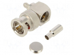 Connector: BNC | plug | male | angled 90&deg; | 75&Omega; | soldering,crimped