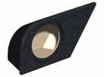 Car loudspeaker enclosure | MDF | black melange | 250mm | VW | 17l