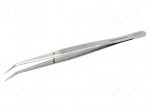 Tweezers | 155mm | Blades: curved,narrowed | Blade tip shape: sharp