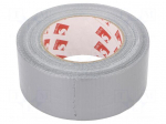 Tape: duct | W: 48mm | L: 50m | Thk: 0.14mm | silver | caoutchouc | -10&divide;75&deg;C