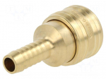Quick connection coupling | 0&divide;35bar | brass | L: 55mm | 1000l/min