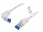 Patch cord | S/FTP | Cat: 6a | RJ45 plug,RJ45 down angled plug | Cu
